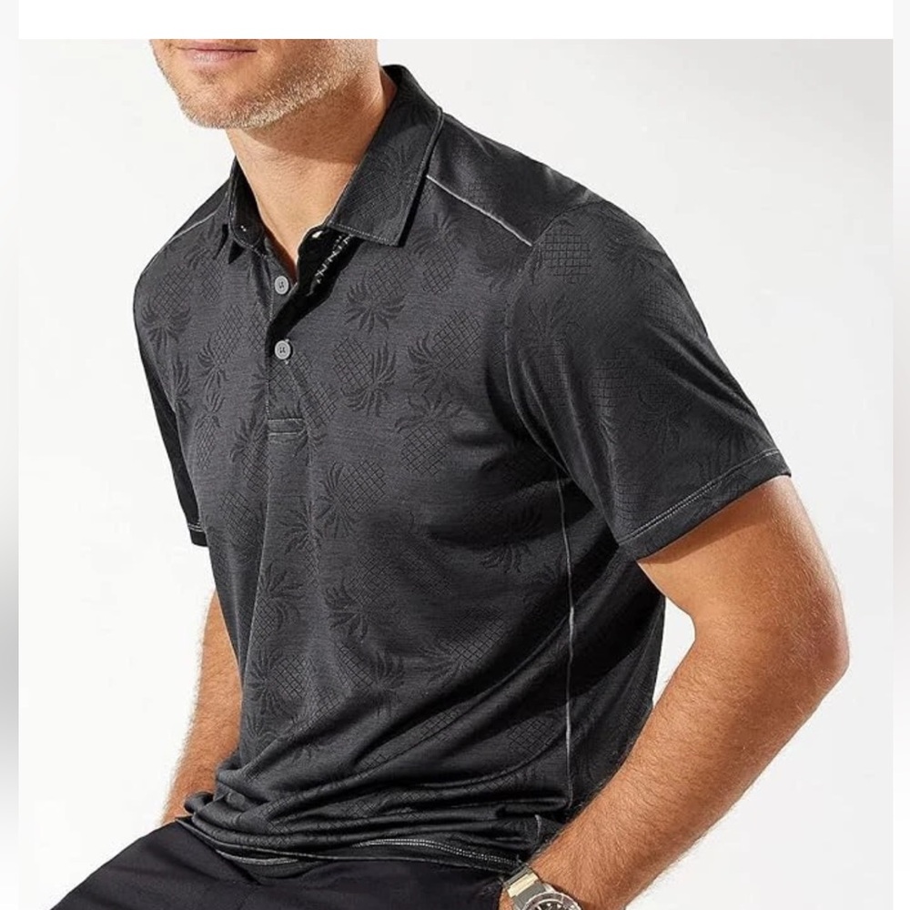 NWT Tommy BAHAMA Pineapple Palm Coast IslandZone® Polo